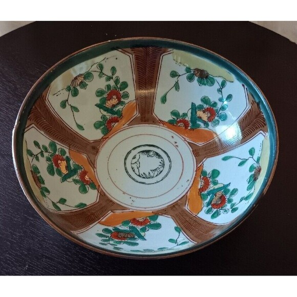 Vintage or Antique Japanese Imari Bowl Hand-Painted Cherry Blossom Porcelain 8” - Picture 3 of 8